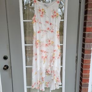 Sandra Darren Sleeveless Floral High Low Dress | Size 8